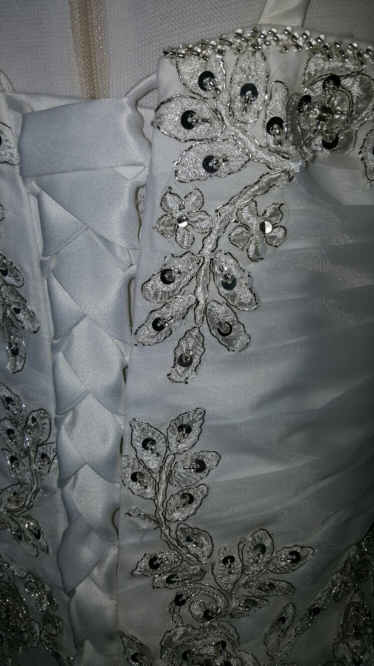 ivory and crystal flower girl dress